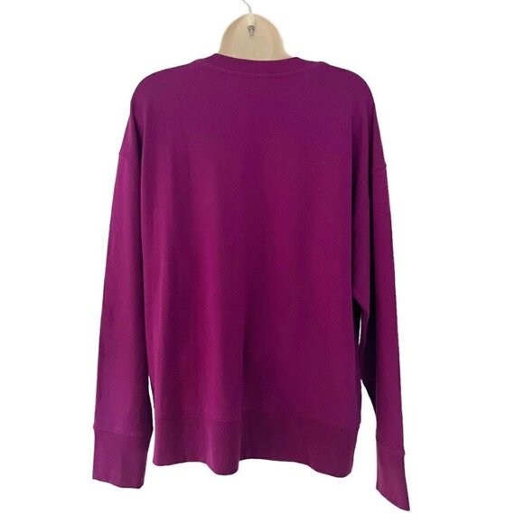 Athleta Balance Henley Sweatshirt Women's Sz S Exotic Fuchsia NWT - Picture 4 of 9